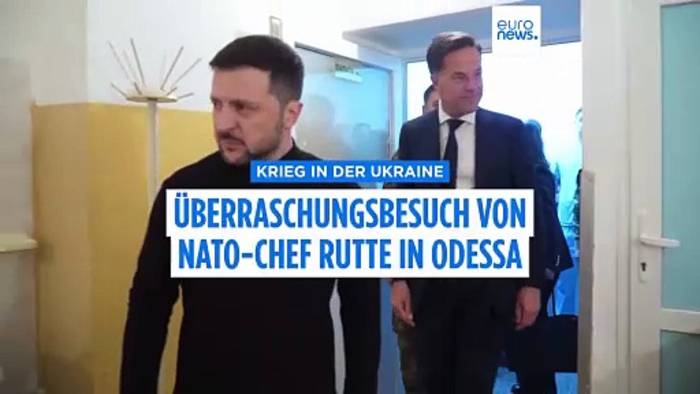 Video: Überraschungsbesuch in Odessa: NATO-Chef bekräftigt Unterstützung für die Ukraine