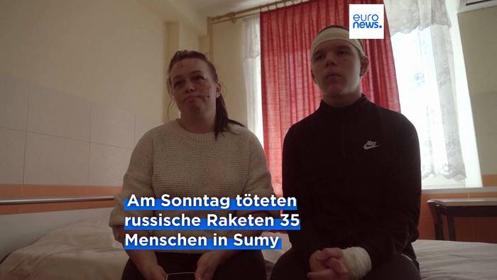 News video: Sumy: Überlebende und Ärzte schildern das Grauen des tödlichen russischen Raketenangriffs