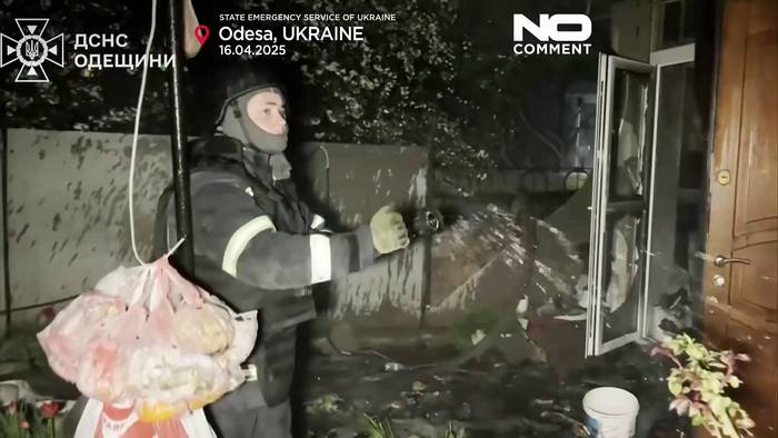 Video: Drei Verletzte bei Drohnenangriff auf die ukrainische Stadt Odessa