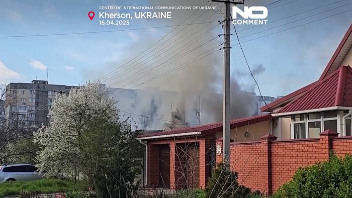 Video: Ein Toter und drei Verletzte bei russischem Angriff auf die ukrainische Stadt Cherson