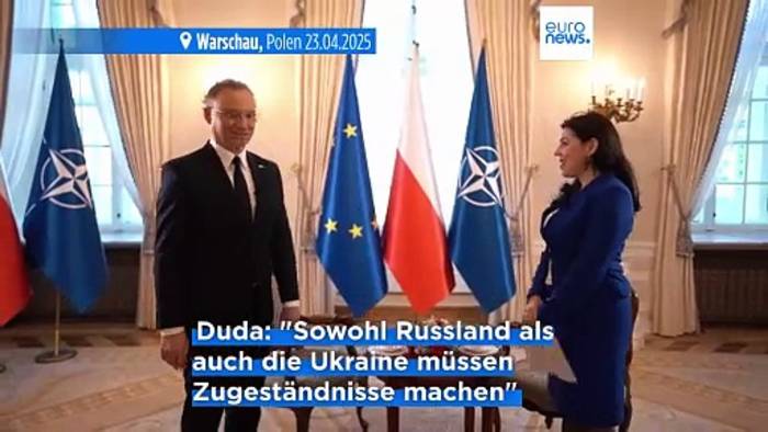 Video: Polens Präsident Andrzej Duda im Euronews-Interview: Die Ukraine wird Zugeständnisse machen müssen