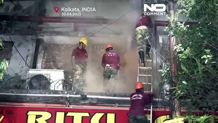 News video: Tödlicher Brand in Hotel in Kolkata fordert mindestens 14 Todesopfer