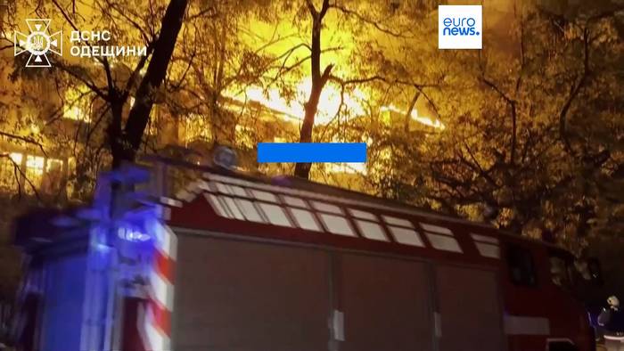News video: Russische Drohnen und Raketen greifen Odessa an: Tote und Verletzte