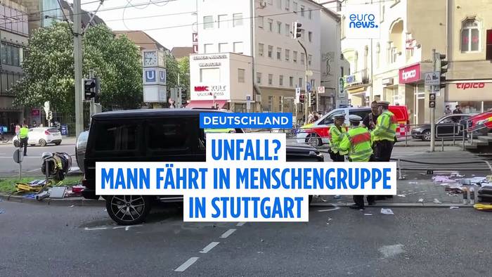 News video: Stuttgart: Auto fährt in Menschenmenge - eine Tote, mehrere Verletzte