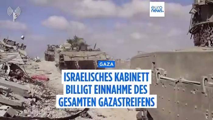 News video: Israels Kabinett beschließt Einnahme des gesamten Gazastreifens