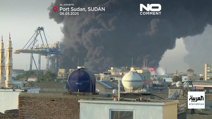 News video: Brände in Port Sudan nach mutmaßlichem Drohnenangriff der Paramilitärs