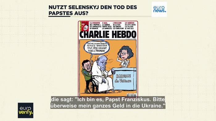 News video: Dubioses Charlie Hebdo-Titelbild: Macht Selenskyj Geld mit dem Tod des Papstes?