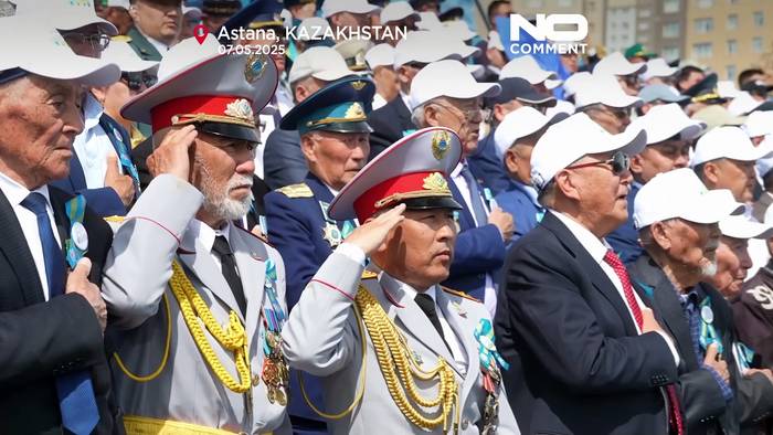 News video: Große Militärparade zum achtzigsten Jahrestag des Zweiten Weltkriegs in Astana