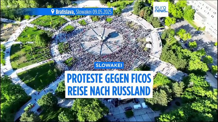 News video: Slowakei: Tausende protestieren gegen Ficos Moskau-Reise zu Putin