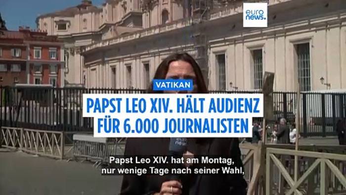 News video: Papst Leo XIV. hält erste Audienz für Pressevertreter im Vatikan