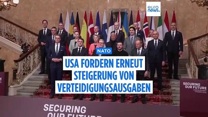 Video: NATO-Mitgliedsstaaten: USA wiederholen Forderung nach Einhaltung der Fünf-Prozent-Marke