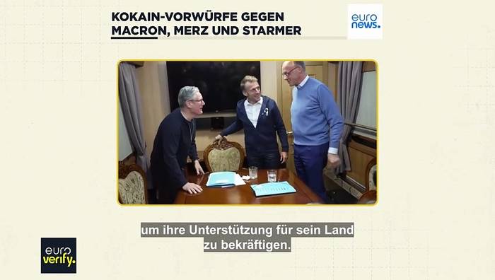News video: Faktencheck: Haben Merz, Macron und Starmer zusammen Kokain genommen?