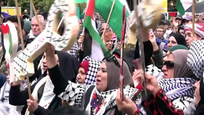 News video: Pro-palästinensische Demonstration in Berlin endet mit Verletzten und Festnahmen