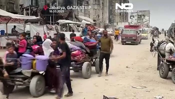 Video: Hunderte fliehen aus Jabaliya, während Israel Bodenoffensive im Norden Gazas verstärkt