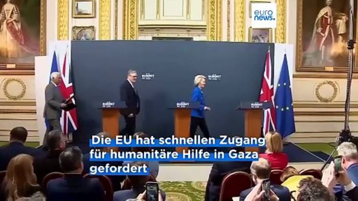 News video: Hungersnot in Gaza: Großbritannien, Frankreich und Kanada drohen Israel mit Reaktion