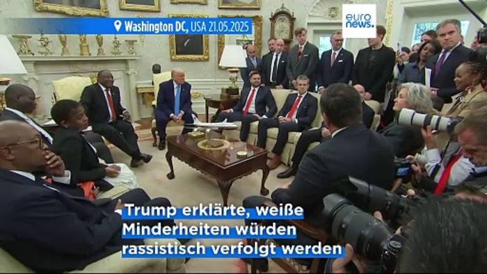 News video: Weiterer Eklat vor laufender Kamera: Trump erhebt Vorwürfe gegen Südafrikas Ramaphosa