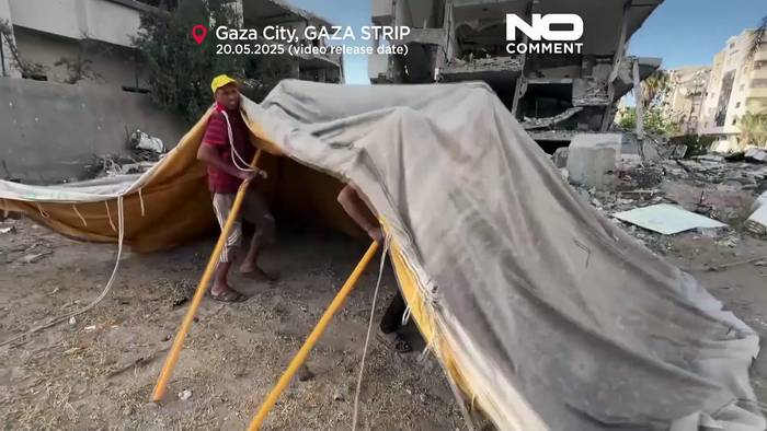 Video: Familie in Gaza zum zehnten Mal vertrieben, Bombardierung hält an