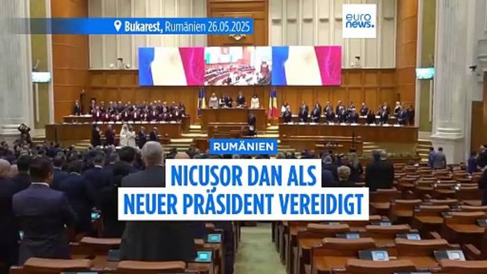 News video: Nicușor Dan als neuer Präsident Rumäniens vereidigt- politische Krise überwunden