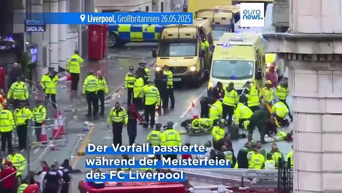 News video: 53-jähriger Mann festgenommen: Auto rast in Menschenmenge in Liverpool - 47 Verletzte