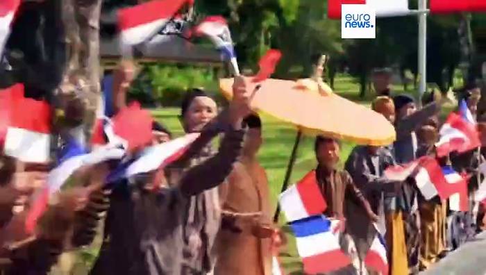 Video: Macron in Borobudur: Frankreich und Indonesien bauen Kultur-Partnerschaft aus