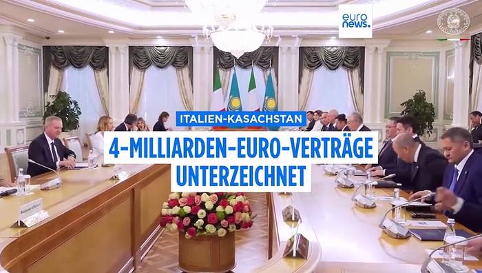 Video: Meloni in Kasachstan: Abkommen mit Italien in Milliardenwert