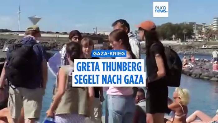 News video: Greta Thunberg will mit Segelschiff Hilfsgüter nach Gaza bringen