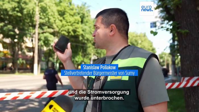 News video: Russischer Angriff Sumy tötet mindestens drei Menschen und verletzt 20