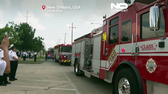 Video: Rettungsfahrzeuge in New Orleans vor Hurrikansaison gesegnet