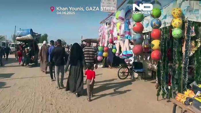 News video: Gazastreifen: Eid al-Adha-Feiern von Krieg, Mangel und hohen Preisen überschattet