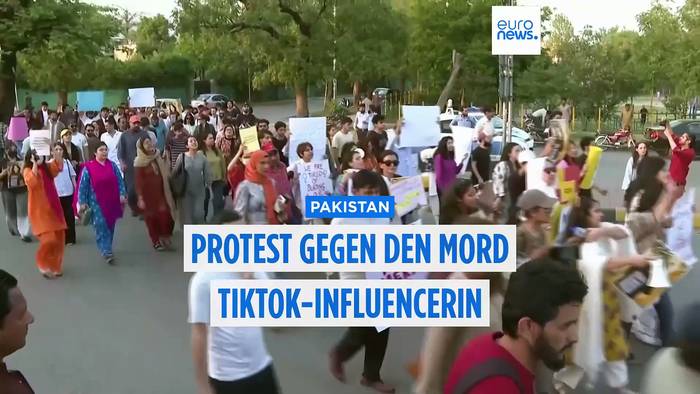 Video: Pakistanischer TikTok-Mörder: Menschen protestieren in Islamabad
