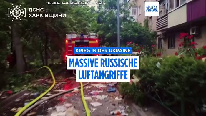 News video: Die schwersten Angriffe auf Charkiw seit Kriegsbeginn, ein verletztes Baby