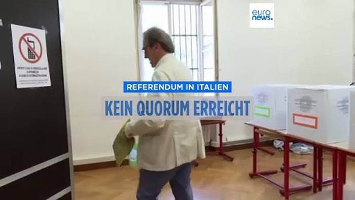 News video: Kein Quorum bei Referendum in Italien: Wahlbeteiligung bei rund 30 Prozent