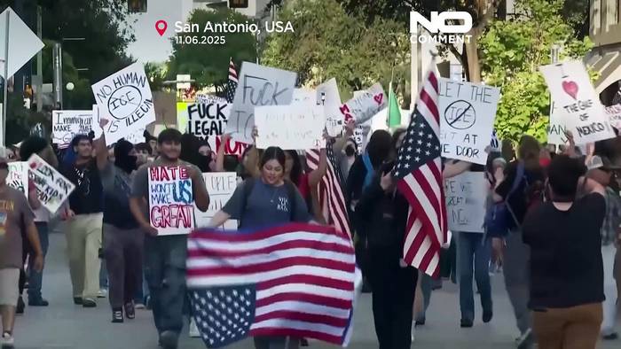 News video: Demonstranten protestieren landesweit in den USA gegen ICE und Trumps Militärbefehle