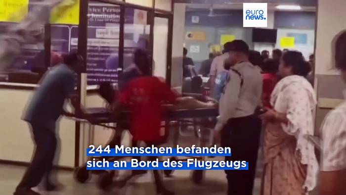 News video: Nach Air-India-Absturz: Offenbar ein Überlebender gefunden, mehr als 200 Tote