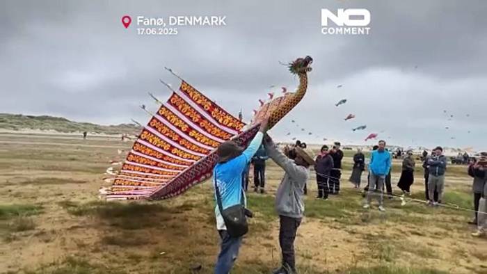 News video: Farbenfroher Himmel über Fanø: Internationales Drachenfestival beginnt
