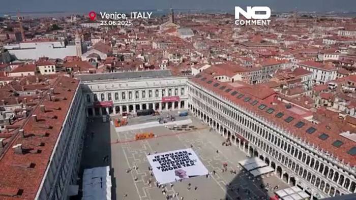 News video: Hochzeit von Jeff Bezos und Lauren Sanchez löst Proteste in Venedig aus