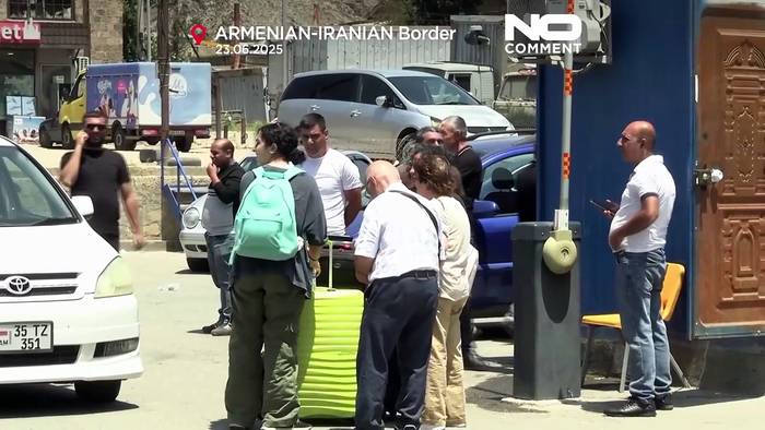 News video: Auf der Flucht vor Luftangriffen suchen Iraner Zuflucht in Nachbarländern