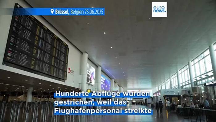 Video: Generalstreik gegen belgische Rentenreform: Flugausfälle an Brüsseler Flughäfen
