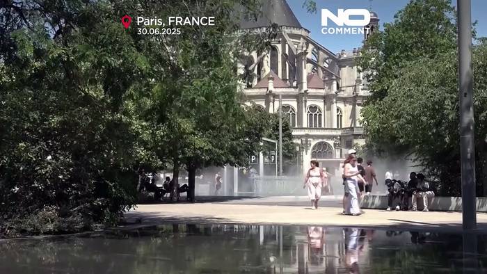 Video: Kanäle und kühlende Nebel bieten Erleichterung im heißen Paris
