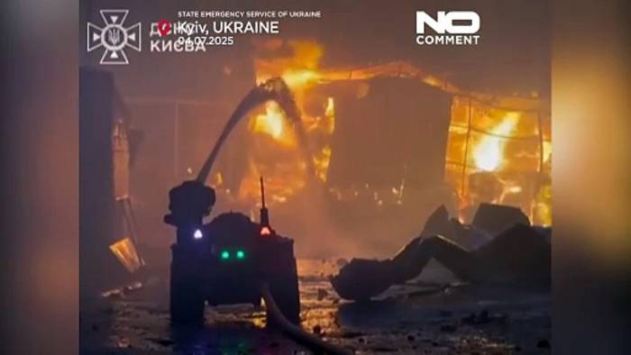 Video: Massiver russischer Drohnen- und Raketenangriff trifft Ukraine über Nacht