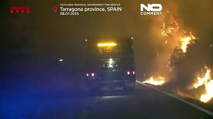 Video: Hitzewelle in Spanien entfacht Großbrand im katalanischen Nationalpark