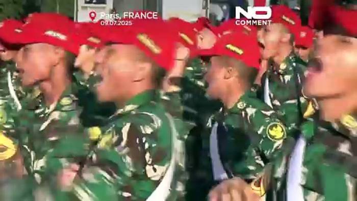Video: Indonesische Streitkräfte proben für historischen Bastille-Tag-Parade in Paris