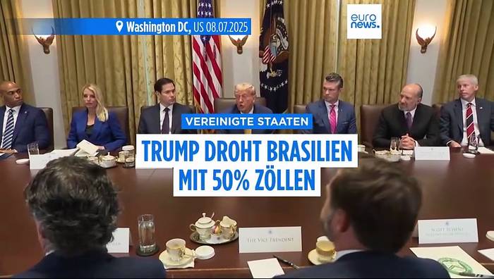 News video: Trump droht Brasilien mit 50-Prozent-Zöllen