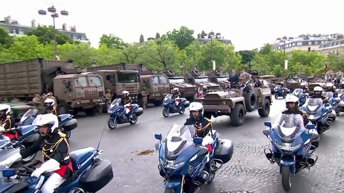 News video: SEHEN: Feierlichkeiten zum Nationalfeiertag in Paris