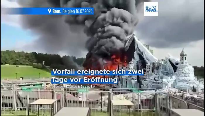 Video: Tomorrowland-Bühne in Flammen: Aus für das belgische Musikfestival?