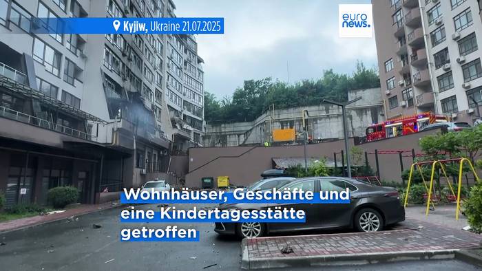 News video: Russische Angriffe auf Kyjiw: mindestens ein Mensch getötet und sechs verletzt