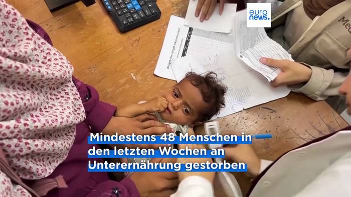 News video: Krieg in Gaza: Kinder und Erwachsene sterben an Unterernährung