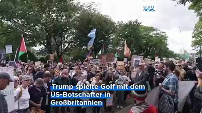 Video: Trump in Schottland - inmitten landesweiter Proteste