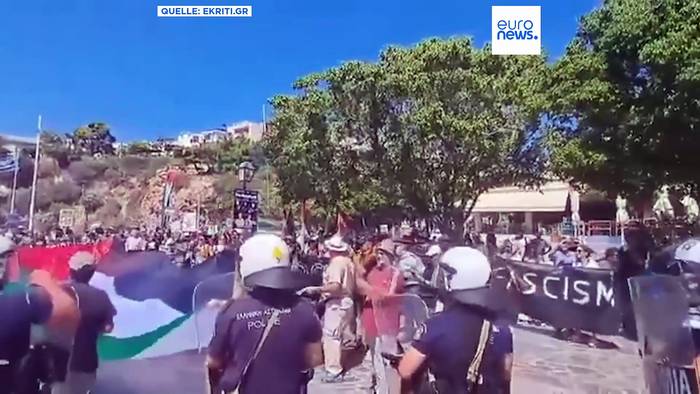 Video: Proteste gegen israelische Kreuzfahrttouristen auf griechischen Inseln