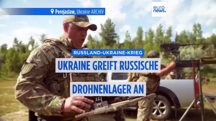 Video: Ukraine: Angriffe auf russischen Drohnenstützpunkt und Militäranlage